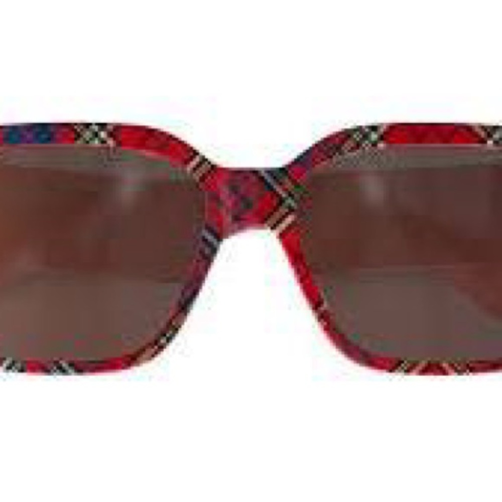 Vivienne Westwood Tartan Sunglasses in Red and Black - Picture 5 of 8